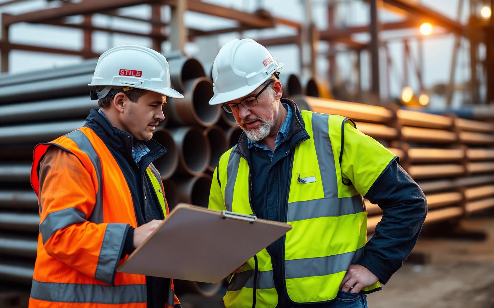 Workers on site